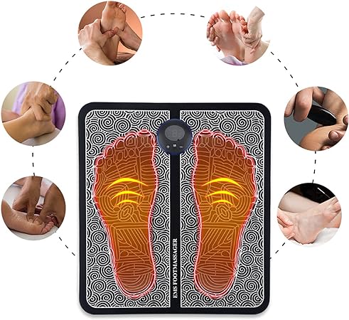 Rechargeable folding portable electric massage mat 