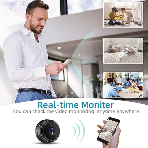 Mini Hidden Cameras, Wireless WiFi Camera HD 1080P Home Security Cameras, Surveillance with Live Audio Video Feed